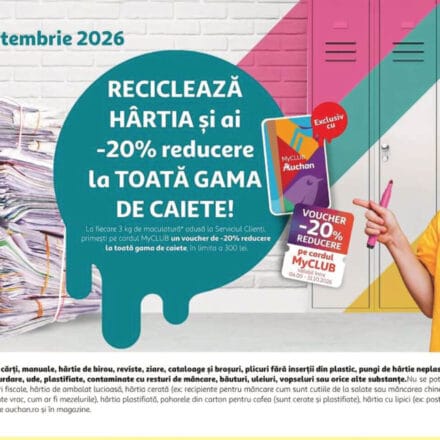 campanie reciclare auchan reducere caiete