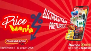 Auchan Price Mania dă startul ofertele de top din 5-11 august 2026 Auchan Price Mania 5-11 august 2026