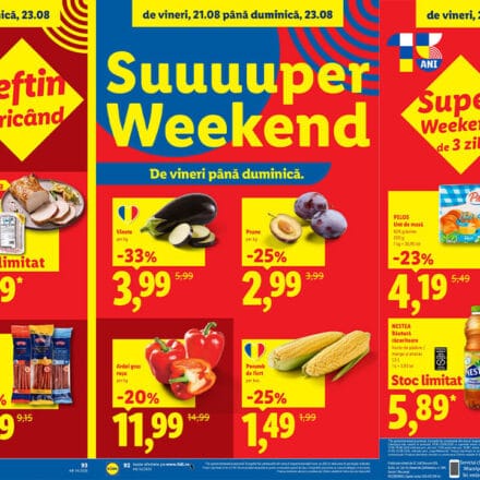 Oferte Super Weekend Lidl 21-23 august 2026