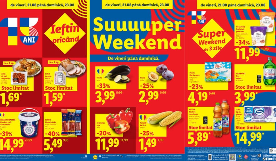 Oferte Super Weekend Lidl 21-23 august 2026