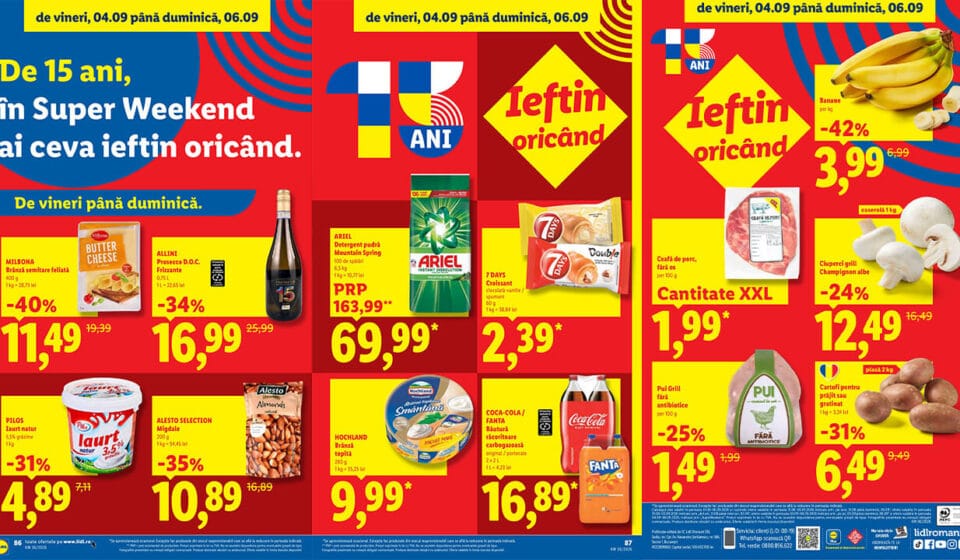Oferte Super Weekend Lidl 4-6 Septembrie 2026