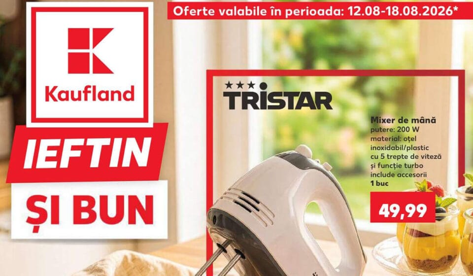 Oferte spectaculoase la ustensile și electrocasnice de bucătărie în noul catalog Kaufland din 12 August 2026 Oferte ustensile bucătărie catalog Kaufland 12 August 2026