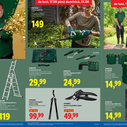 Scule Parkside catalog Lidl din 17 august 2026