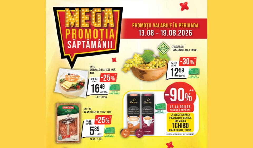 Top reduceri în următorul catalog Mega Image din 13 august 2023 Top reduceri catalog Mega Image din 13 august 2023