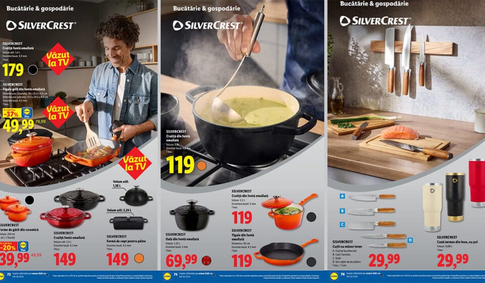 Ustensile de bucătărie Silvercrest la reducere în noul catalog Lidl din 31 august 2026