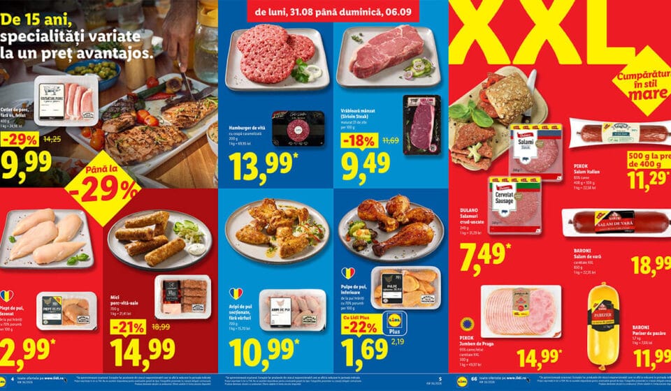 Super oferte la carne și mezeluri în noul catalog Lidl din 31 august 2026 carne și mezeluri în noul catalog Lidl din 31 august 2026