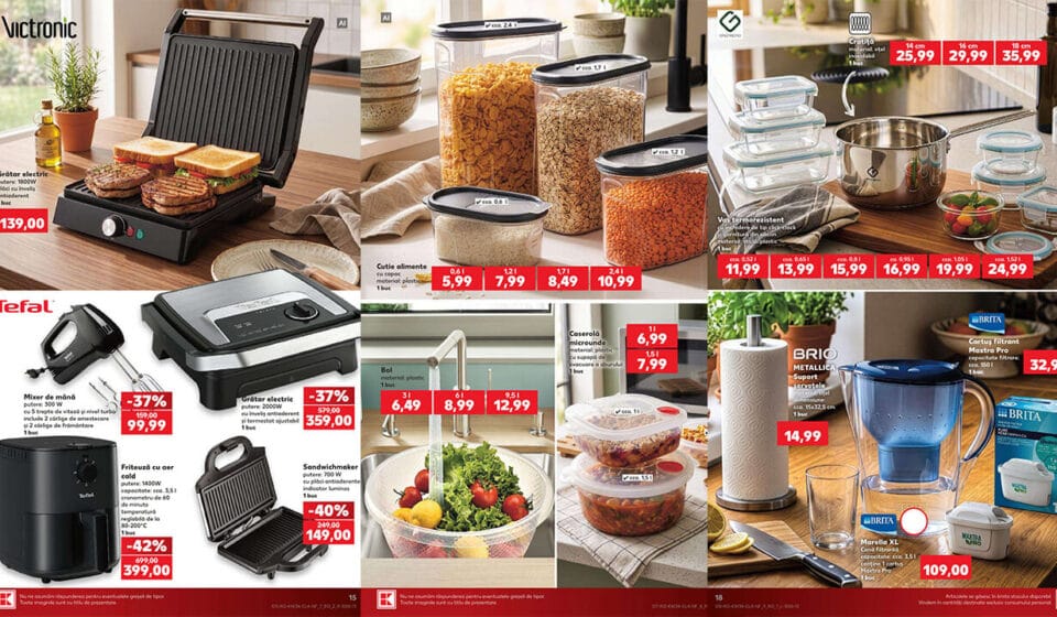 Oferte spectaculoase la electrocasnice și ustensile de bucătărie în noul catalog Kaufland din 19 august 2026 electrocasnice și ustensile de bucătărie în noul catalog Kaufland din 19 august 2026