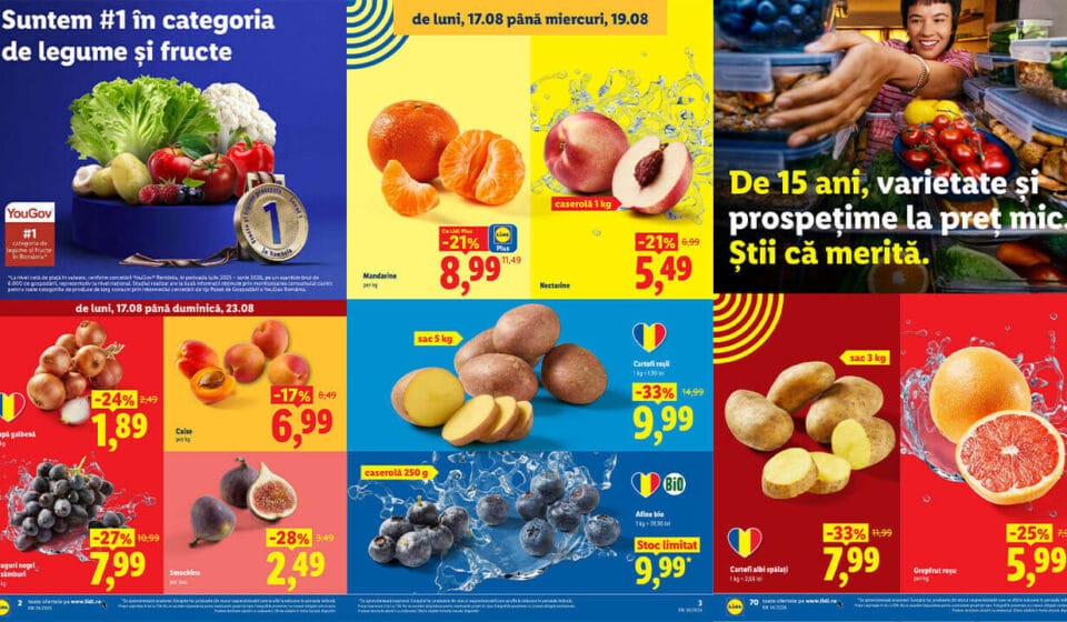 fructe și legume în noul catalog Lidl din 17 august 2026