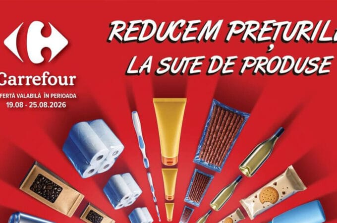 Super oferte în noul catalog Carrefour din 19 august 2026: Reduceri la alimente și produse pentru casă oferte catalog Carrefour 19 august 2026