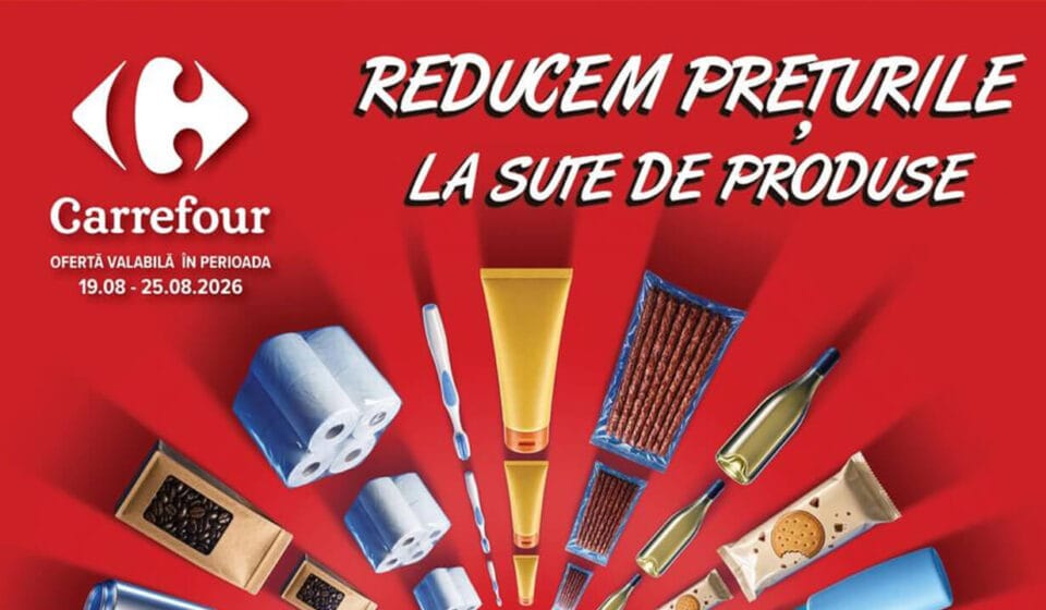 Super oferte în noul catalog Carrefour din 19 august 2026: Reduceri la alimente și produse pentru casă oferte catalog Carrefour 19 august 2026