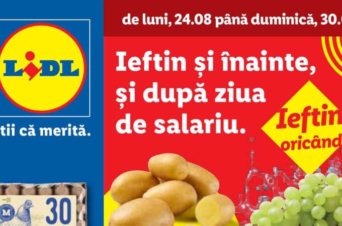 Super oferte în noul catalog Lidl din 24 august 2026: Reduceri la alimente și produse pentru casă oferte catalog Lidl 24 august 2026