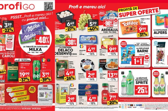 Oferta azi la Profi în noul catalog Profi Go 3 septembrie 2026