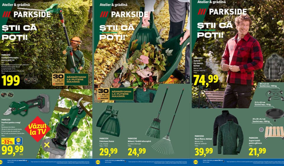 Oferte spectaculoase la sculele Parkside în noul catalog Lidl 7 Septembrie 2026: Scule de grădină și echipamente de lucru la prețuri imbatabile scule Parkside în noul catalog Lidl 7 Septembrie 2026